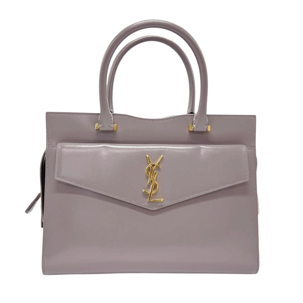 Saint Laurent 2way Shoulder Bag Uptown leather gray gold